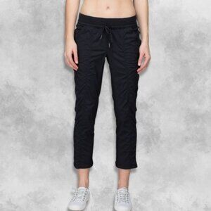 Lululemon Studio Crop Yoga Pants Adjustable Fit Side & Hidden Pockets Black W 26